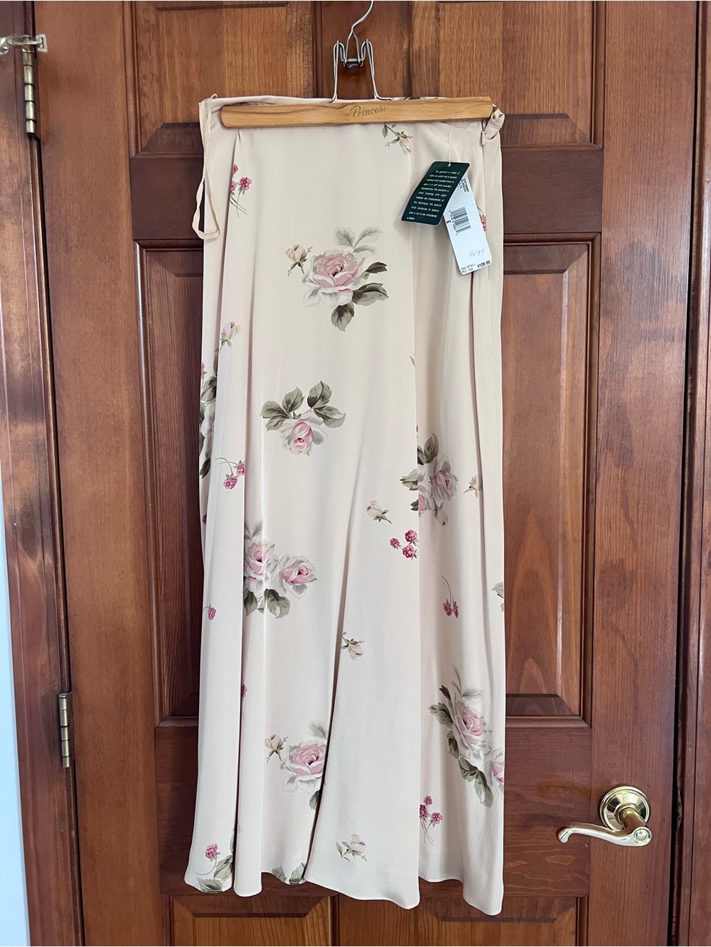 NWT Vintage Lauren Ralph Lauren 100% Silk Floral Dress & Skirt Set Cottagecore - Picture 14 of 16